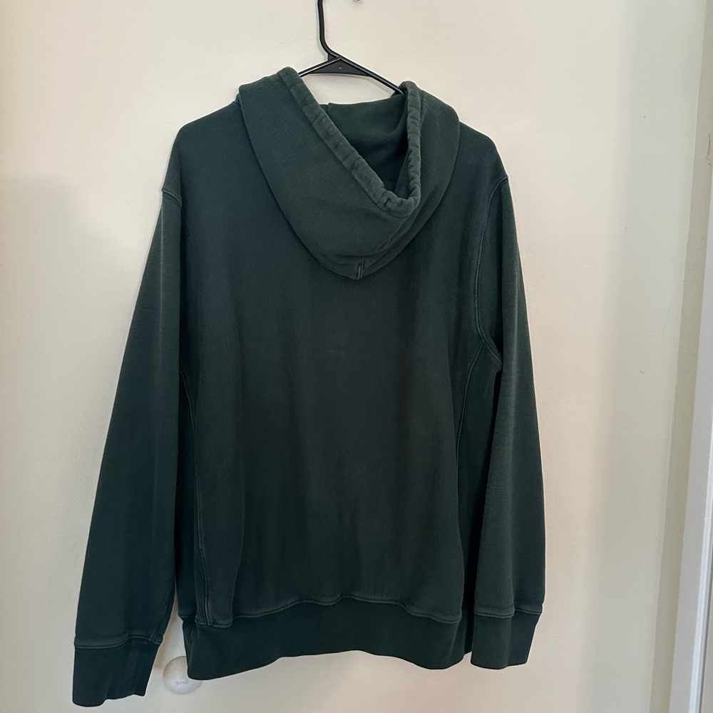J. Crew Heritage 14 oz. Fleece Hoodie, Dark Forest, Large - Picture 3 of 3